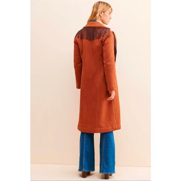 Hutch by Anthropologie Daisy Fringe Coat Boho - Picture 3 of 11